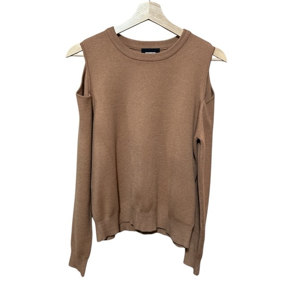 EUC - Monrow Supersoft Sweater Knit Cut Out Pullover Doe - Size S - Picture 3 of 5